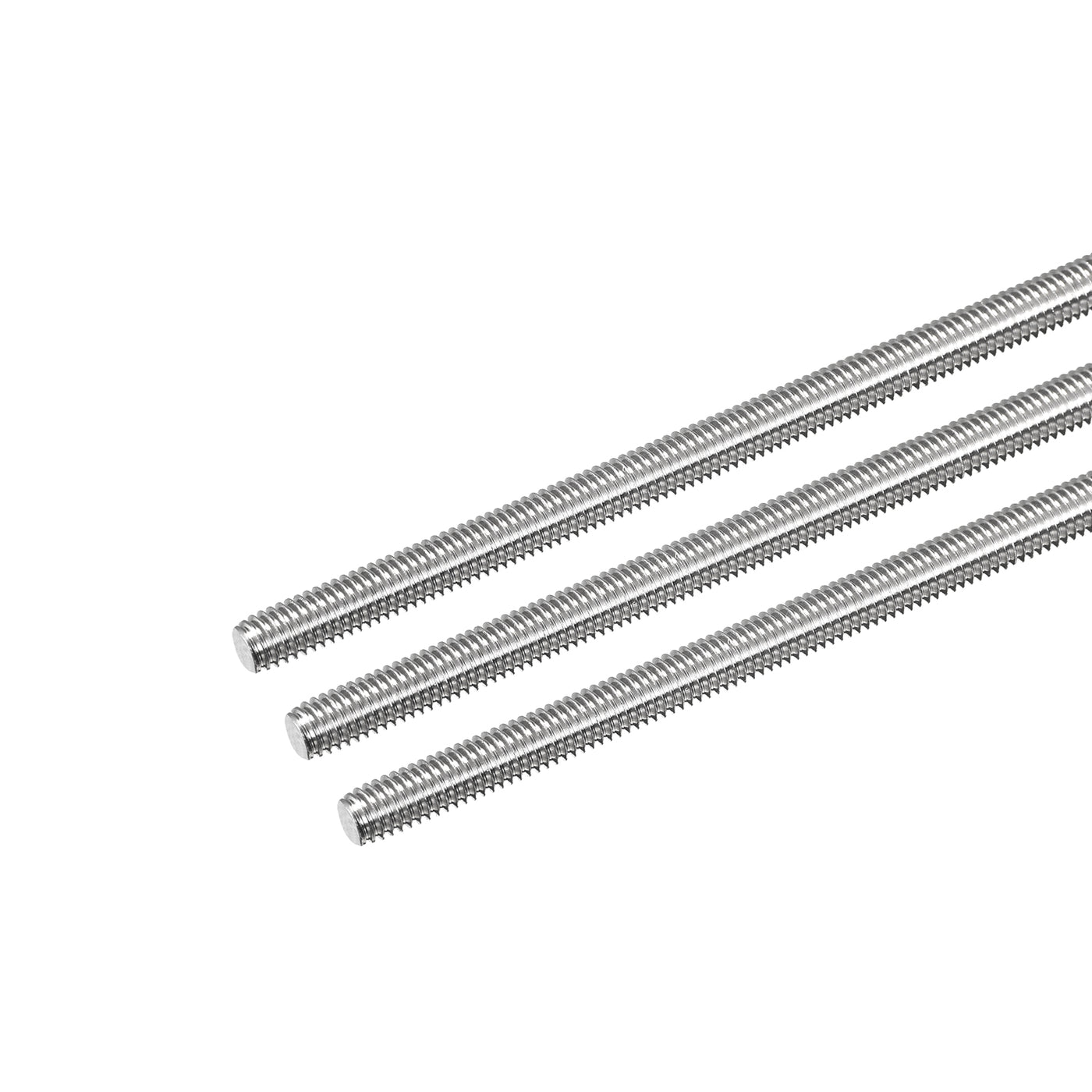 Harfington Fully Threaded Rod M6 x 500mm 1mm Pitch 304 Stainless Steel Right Hand 3pcs