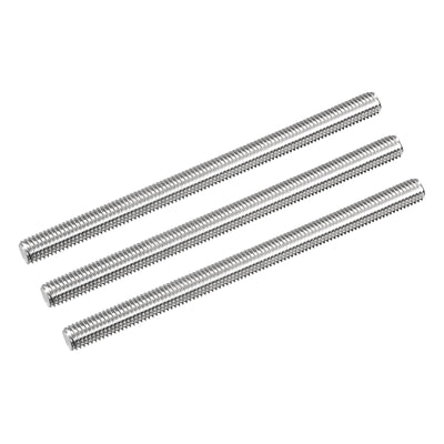 Harfington Fully Threaded Rod M8 x 120mm 1.25mm Pitch 304 Stainless Steel Right Hand 3pcs