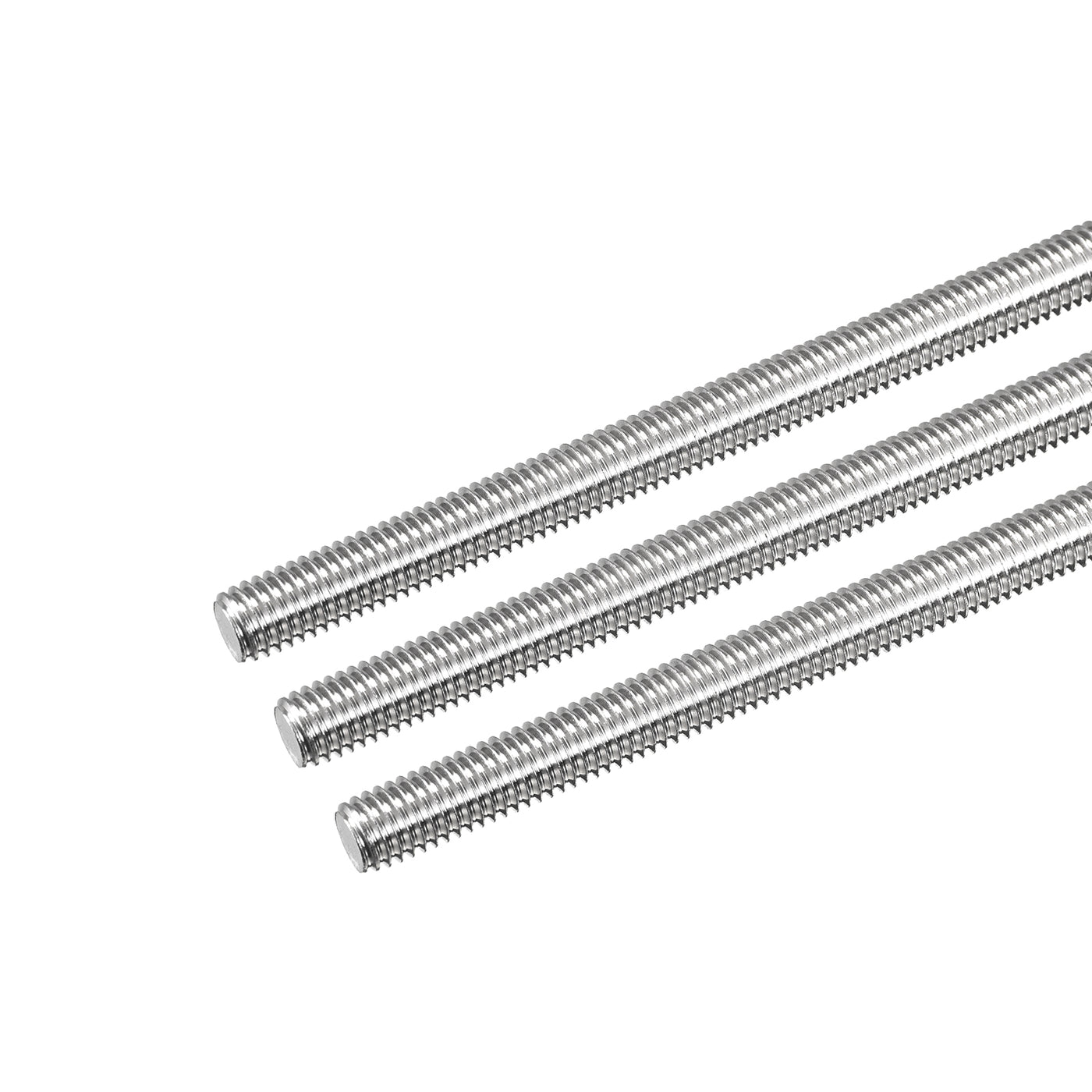 Harfington Fully Threaded Rod M8 x 160mm 1.25mm Pitch 304 Stainless Steel Right Hand 3pcs