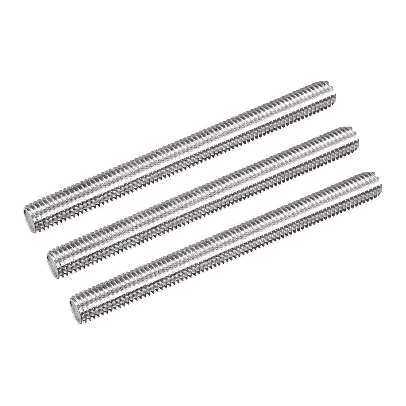 Harfington Fully Threaded Rod M10 x 110mm 1.5mm Pitch 304 Stainless Steel Right Hand 3pcs