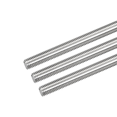 Harfington Fully Threaded Rod M10 x 170mm 1.5mm Pitch 304 Stainless Steel Right Hand 3pcs