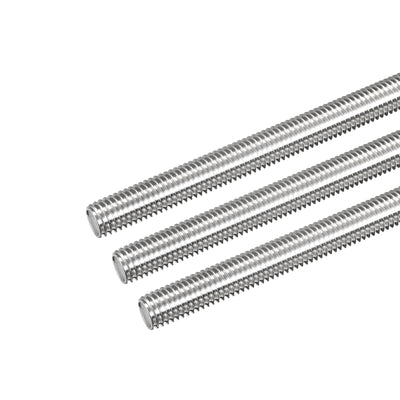 Harfington Fully Threaded Rod M10 x 180mm 1.5mm Pitch 304 Stainless Steel Right Hand 3pcs