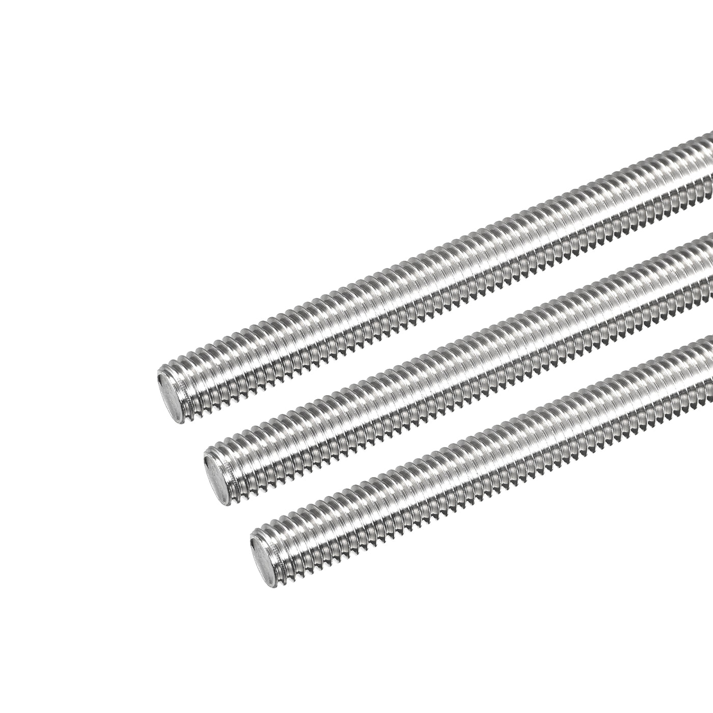 Harfington Fully Threaded Rod M10 x 190mm 1.5mm Pitch 304 Stainless Steel Right Hand 3pcs