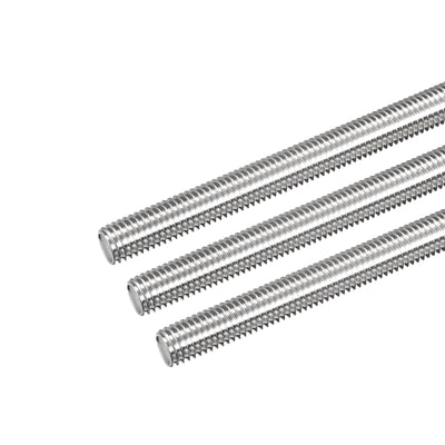 Harfington Fully Threaded Rod M10 x 190mm 1.5mm Pitch 304 Stainless Steel Right Hand 3pcs