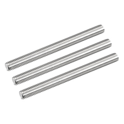 Harfington Fully Threaded Rod M12 x 150mm 1.75mm Pitch 304 Stainless Steel Right Hand 3pcs