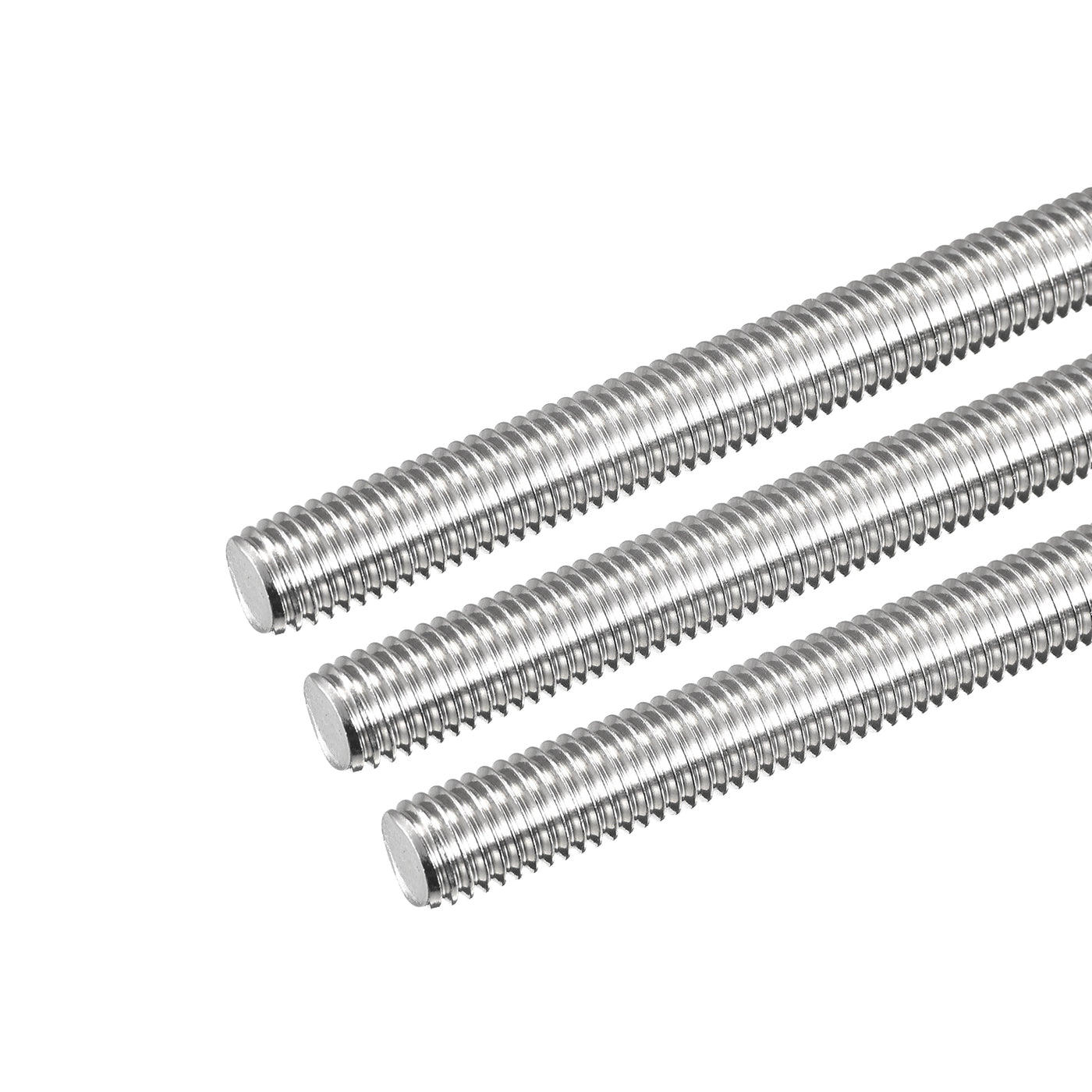 Harfington Fully Threaded Rod M12 x 160mm 1.75mm Pitch 304 Stainless Steel Right Hand 3pcs