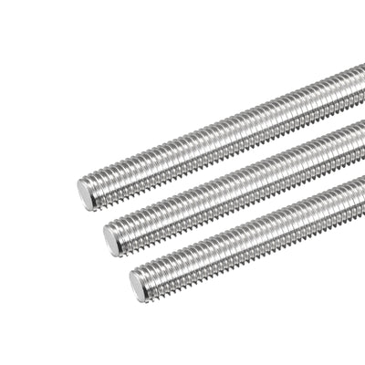 Harfington Fully Threaded Rod M12 x 180mm 1.75mm Pitch 304 Stainless Steel Right Hand 3pcs