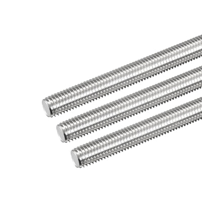 Harfington Fully Threaded Rod M12 x 200mm 1.75mm Pitch 304 Stainless Steel Right Hand 3pcs