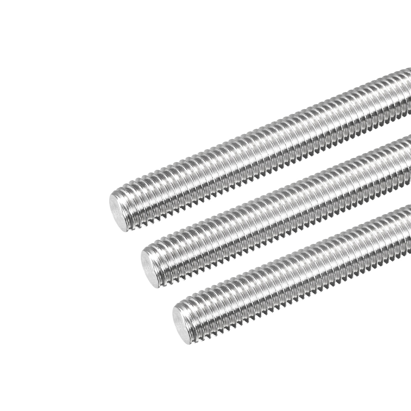 Harfington Fully Threaded Rod M14 x 150mm 2mm Pitch 304 Stainless Steel Right Hand 3pcs