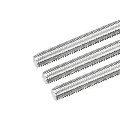 Harfington Fully Threaded Rod M14 x 200mm 2mm Pitch 304 Stainless Steel Right Hand 3pcs