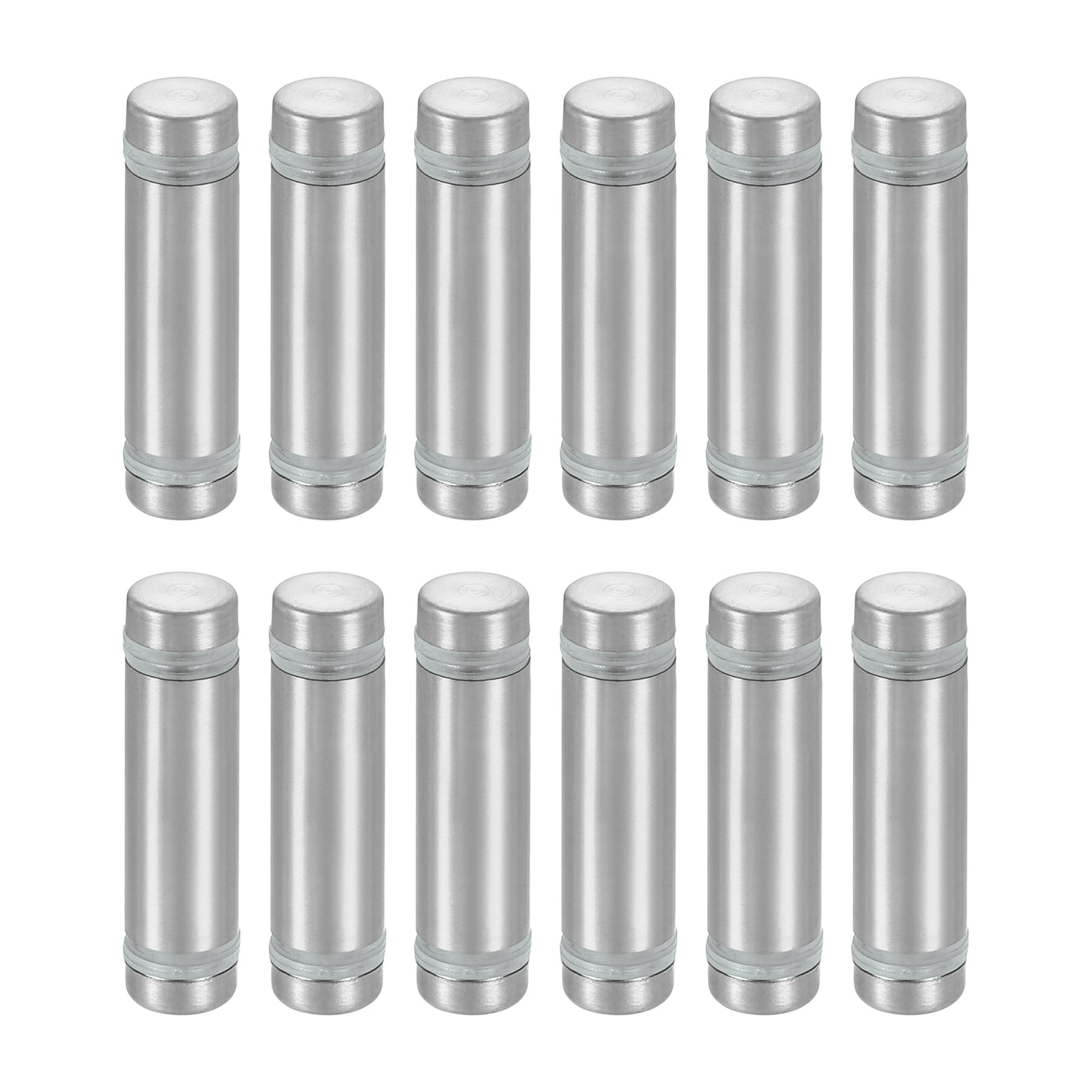 uxcell Uxcell 12Pcs Sign Standoff Screw, 1/2"x1.6" Stainless Steel Advertising Screw, Silver