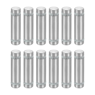 Harfington Uxcell 12Pcs Sign Standoff Screw, 1/2"x1.6" Stainless Steel Advertising Screw, Silver