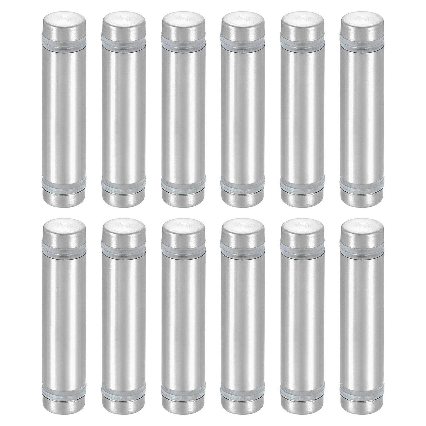 uxcell Uxcell 12Pcs Sign Standoff Screw, 1/2"x2" Stainless Steel Advertising Screw, Silver