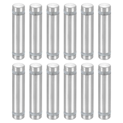 Harfington Uxcell 12Pcs Sign Standoff Screw, 1/2"x2" Stainless Steel Advertising Screw, Silver