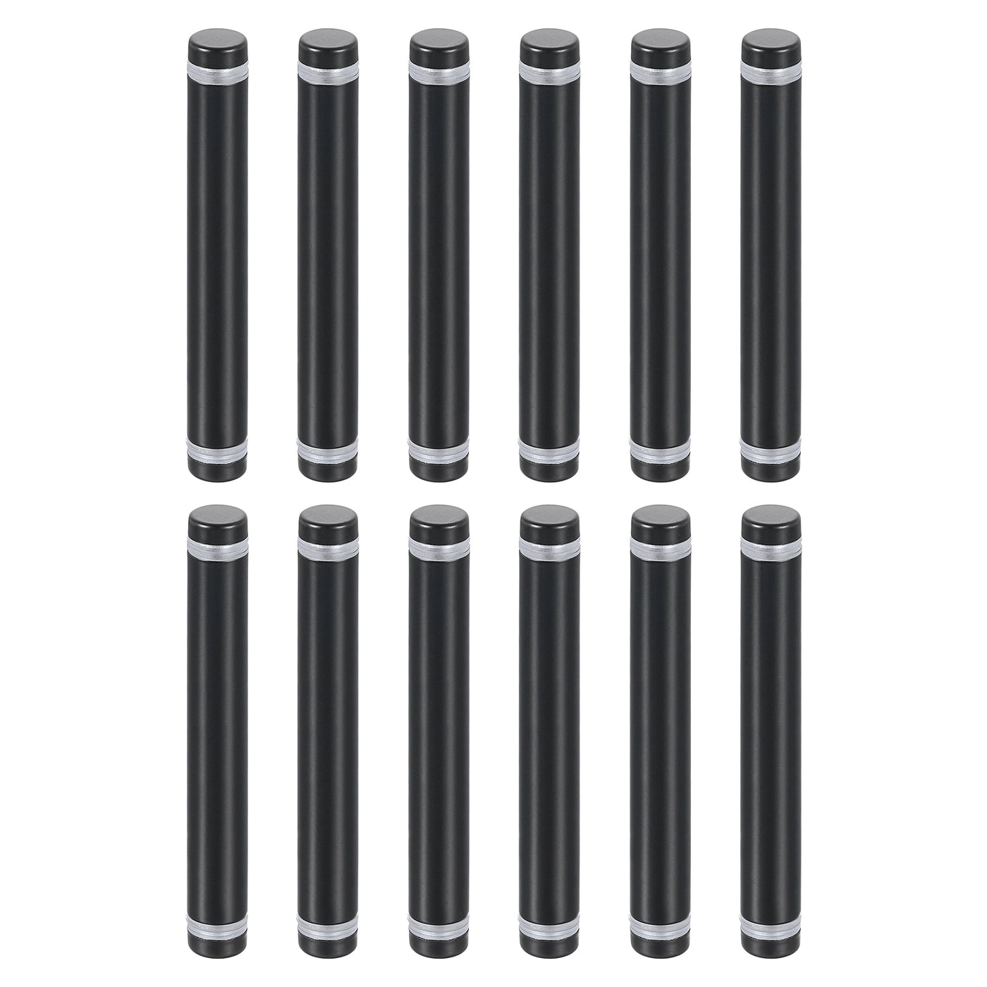 uxcell Uxcell 12Pcs Sign Standoff Screw, 1/2"x3.54" Stainless Steel Advertising Screw, Black