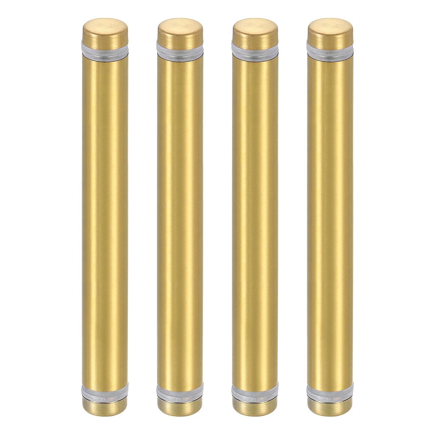 uxcell Uxcell 4Pcs Sign Standoff Screw, 1/2"x4" Stainless Steel Advertising Screw, Gold