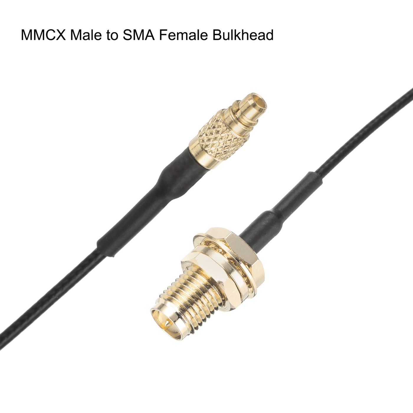 uxcell Uxcell MMCX Male to SMA Female Bulkhead Adapter 31inch RF1.37 Cable