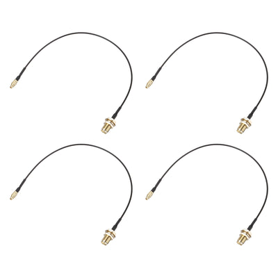 Harfington Uxcell 4Pcs MMCX Male to SMA Female Bulkhead Adapter 12inch RF1.37 Cable