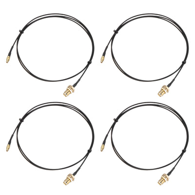 Harfington Uxcell 4Pcs MMCX Male to SMA Female Bulkhead Adapter 39inch RF1.37 Cable