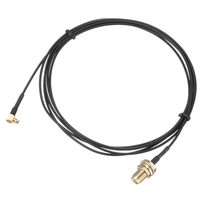 Harfington Uxcell MMCX Male Right Angle to SMA Female Bulkhead Adapter 39inch RF1.37 Cable