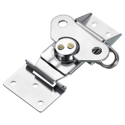 Harfington Uxcell Butterfly Twist Latch, 4.72" Alloy Spring Twist Latch, Chrome Silver