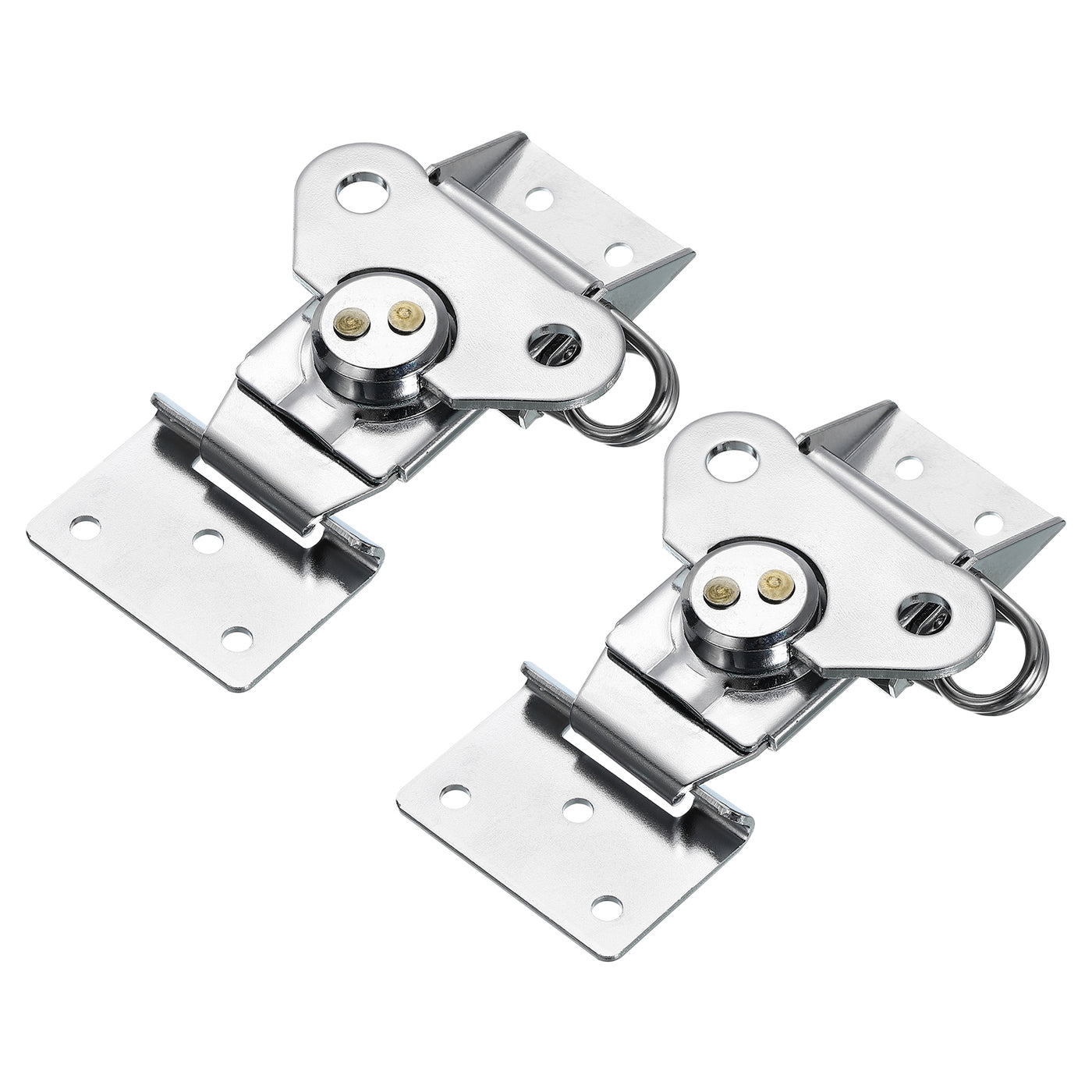 uxcell Uxcell 2Pcs Butterfly Twist Latch, 4.72" Alloy Spring Twist Latch, Chrome Silver