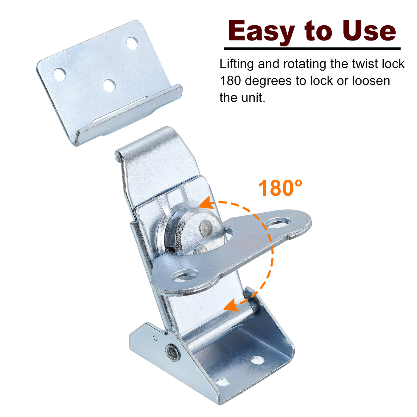 uxcell Uxcell Butterfly Twist Latch, 4.72" Alloy Keeper Toggle Clamp, Blue