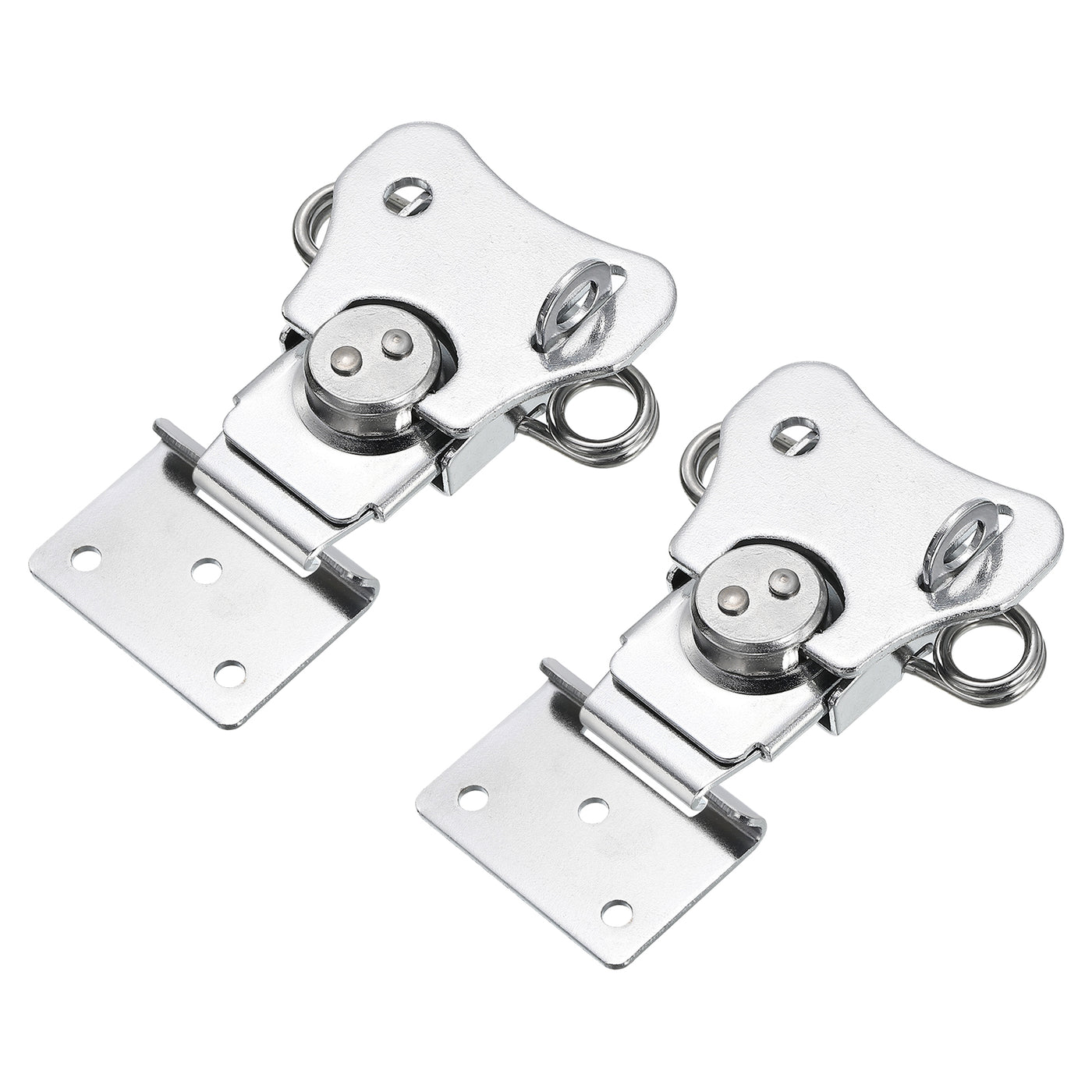 uxcell Uxcell 2Pcs Butterfly Twist Latch, 3.54" Alloy Spring Twist Latch, Chrome Silver