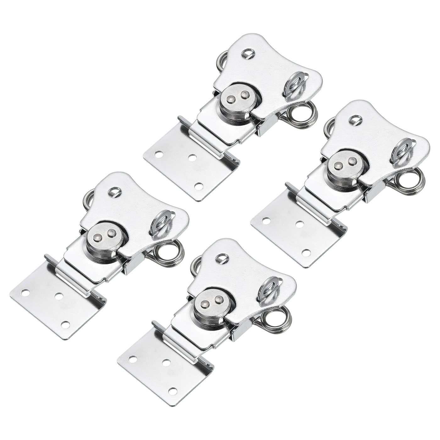 uxcell Uxcell 4Pcs Butterfly Twist Latch, 3.54" Alloy Spring Twist Latch, Chrome Silver