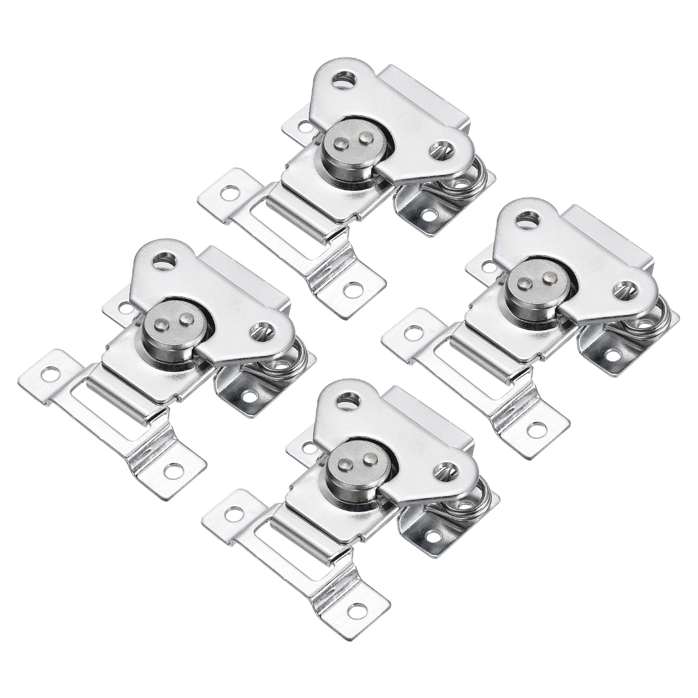 uxcell Uxcell 4Pcs Butterfly Twist Latch, 2.83" Alloy Spring Twist Latch, Chrome Silver