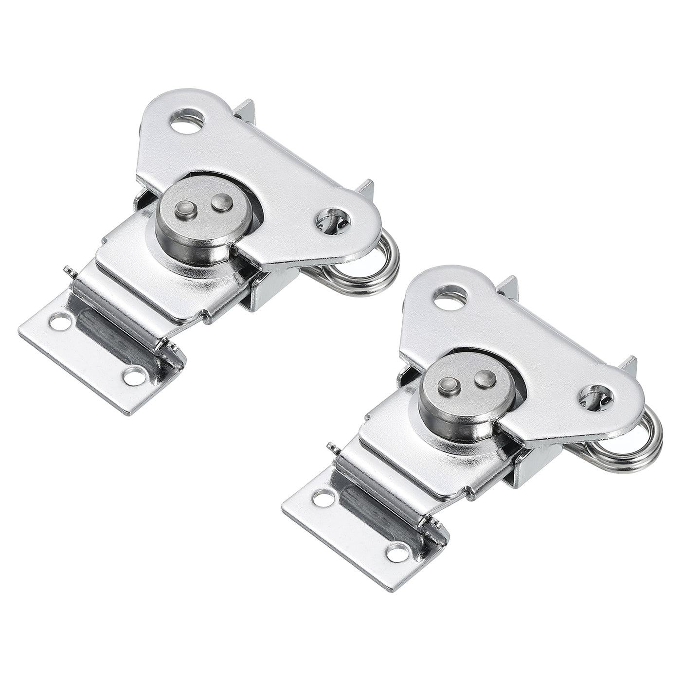 uxcell Uxcell 2Pcs Butterfly Twist Latch, 2.8" Alloy Spring Twist Latch, Chrome Silver