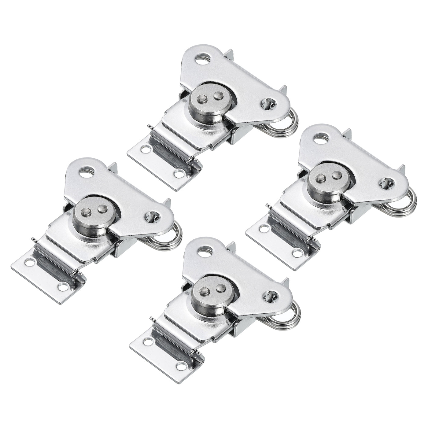 uxcell Uxcell 4Pcs Butterfly Twist Latch, 2.8" Alloy Spring Twist Latch, Chrome Silver