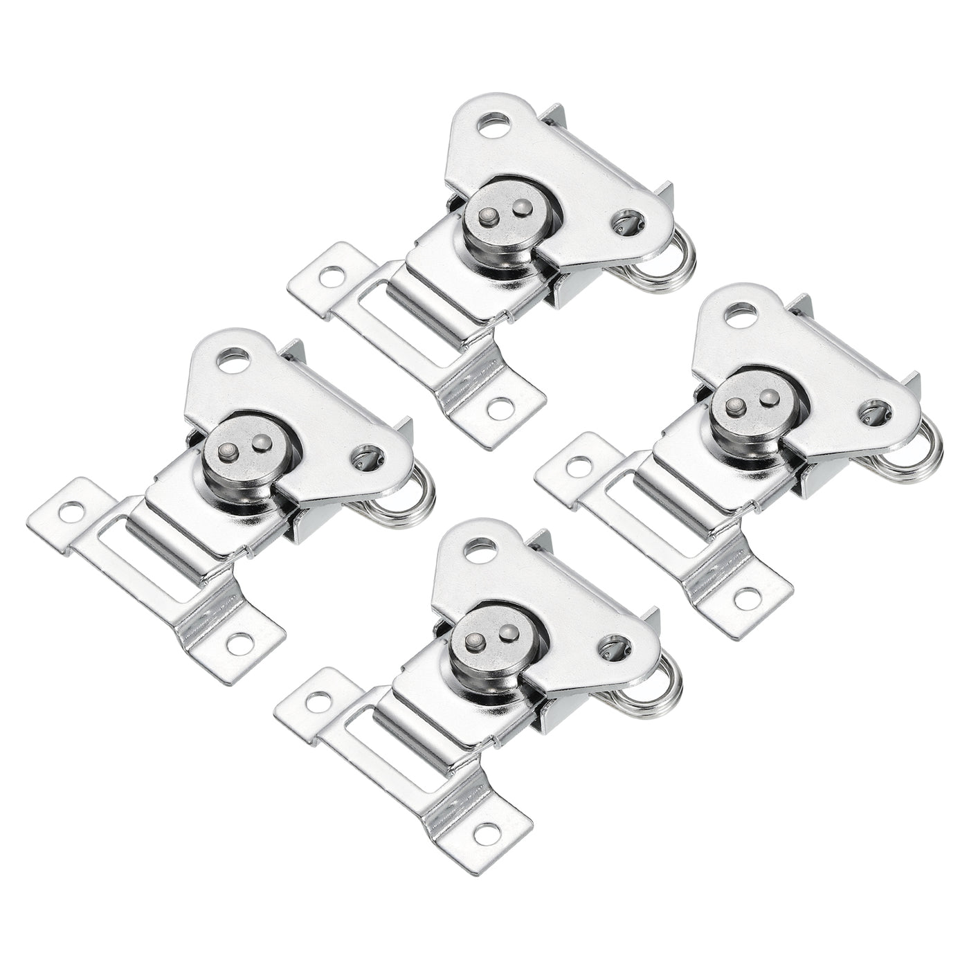 uxcell Uxcell 4Pcs Butterfly Twist Latch, 2.8" Alloy Spring Twist Latch, Silver