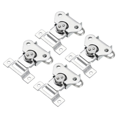 Harfington Uxcell 4Pcs Butterfly Twist Latch, 2.8" Alloy Spring Twist Latch, Silver