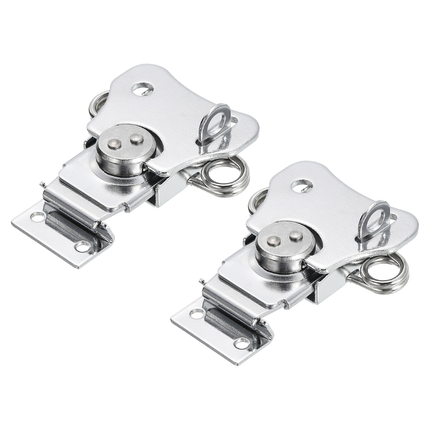 uxcell Uxcell 2Pcs Butterfly Twist Latch, 3" Alloy Spring Twist Latch, Silver