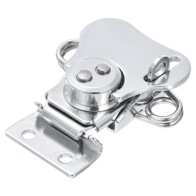 Harfington Uxcell Butterfly Twist Latch, 2.17 Inch Alloy Spring Twist Latch, Silver