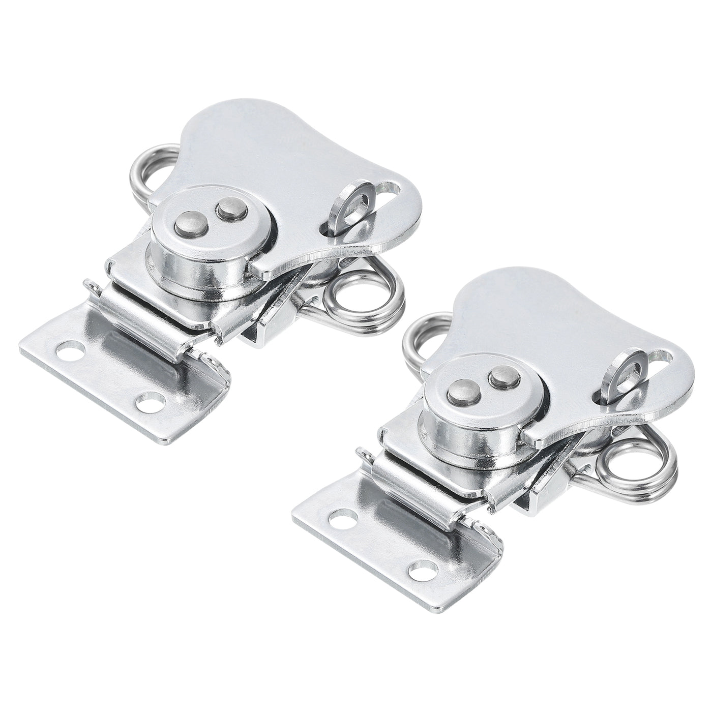 uxcell Uxcell 2 Pcs Butterfly Twist Latch, 2.17" Alloy Spring Twist Latch, Silver