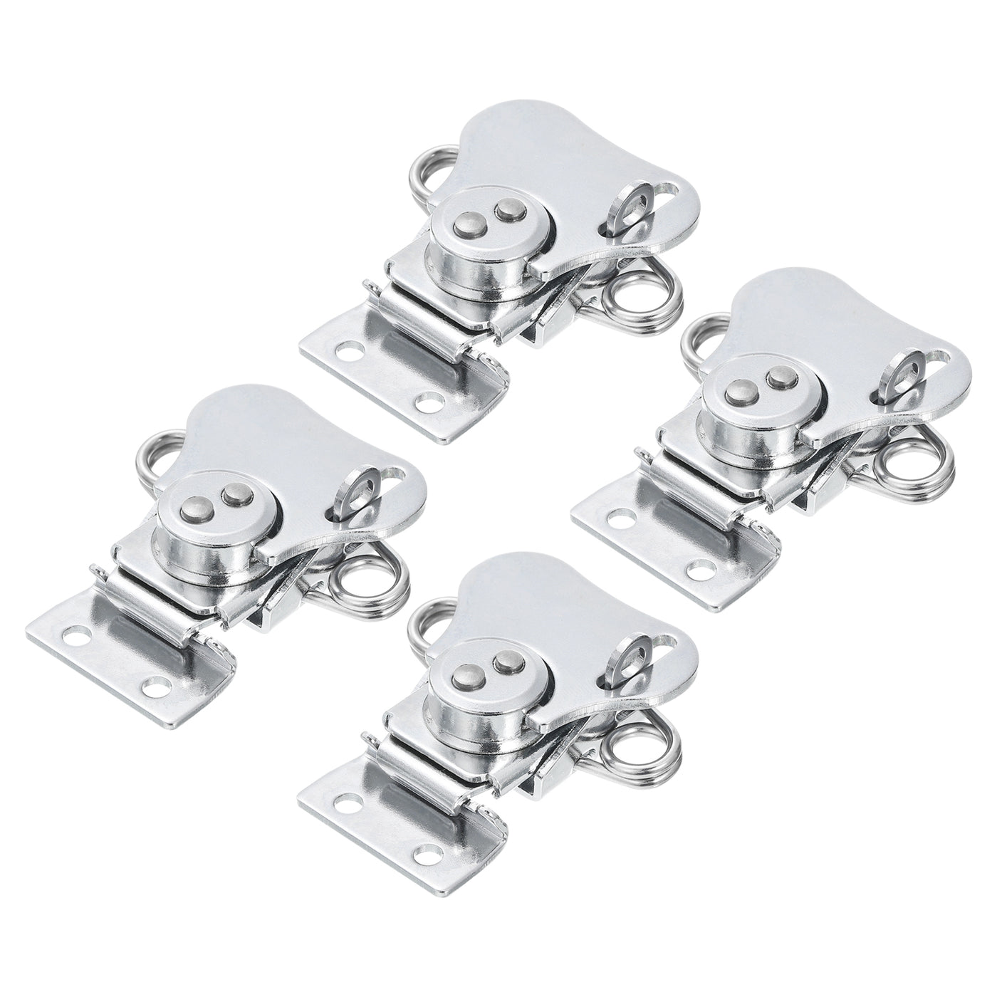 uxcell Uxcell 4 Pcs Butterfly Twist Latch, 2.17" Alloy Spring Twist Latch, Silver