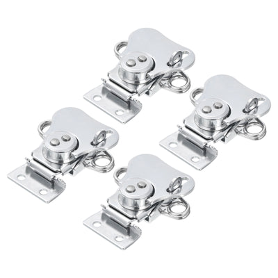 Harfington Uxcell 4 Pcs Butterfly Twist Latch, 2.17" Alloy Spring Twist Latch, Silver