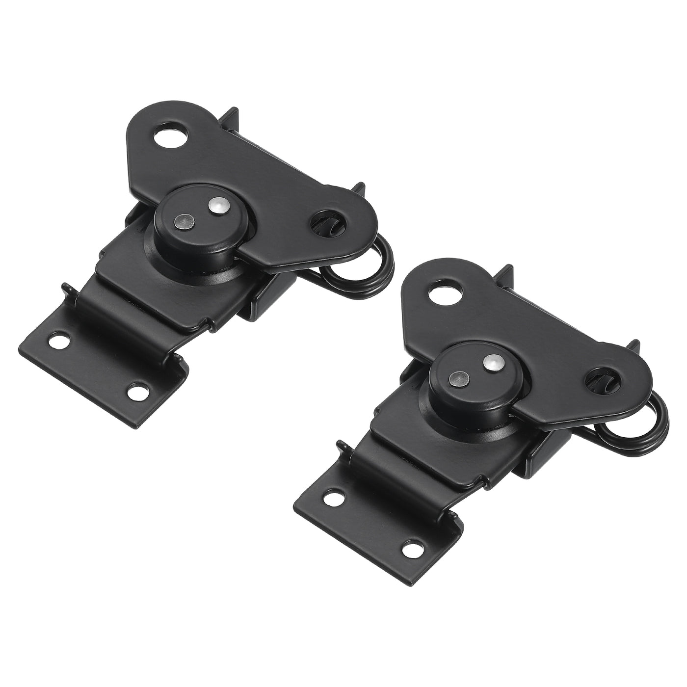 uxcell Uxcell 2Pcs Butterfly Twist Latch, 2.8" Alloy Spring Twist Latch, Black