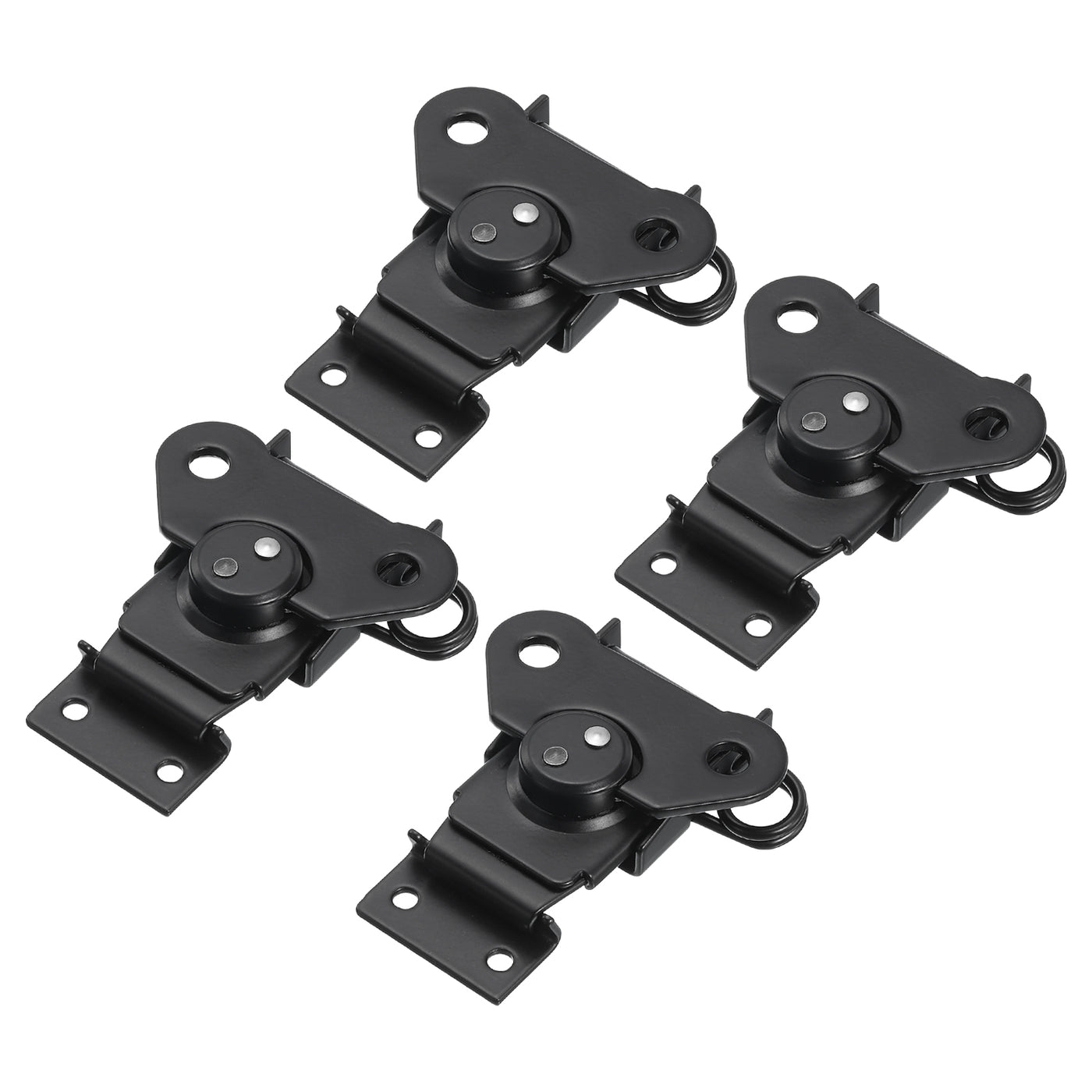 uxcell Uxcell 4Pcs Butterfly Twist Latch, 2.8" Alloy Spring Twist Latch, Black