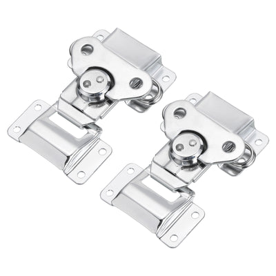 Harfington Uxcell 2Pcs Butterfly Twist Latch, 4.65" Alloy Spring Twist Latch, Silver