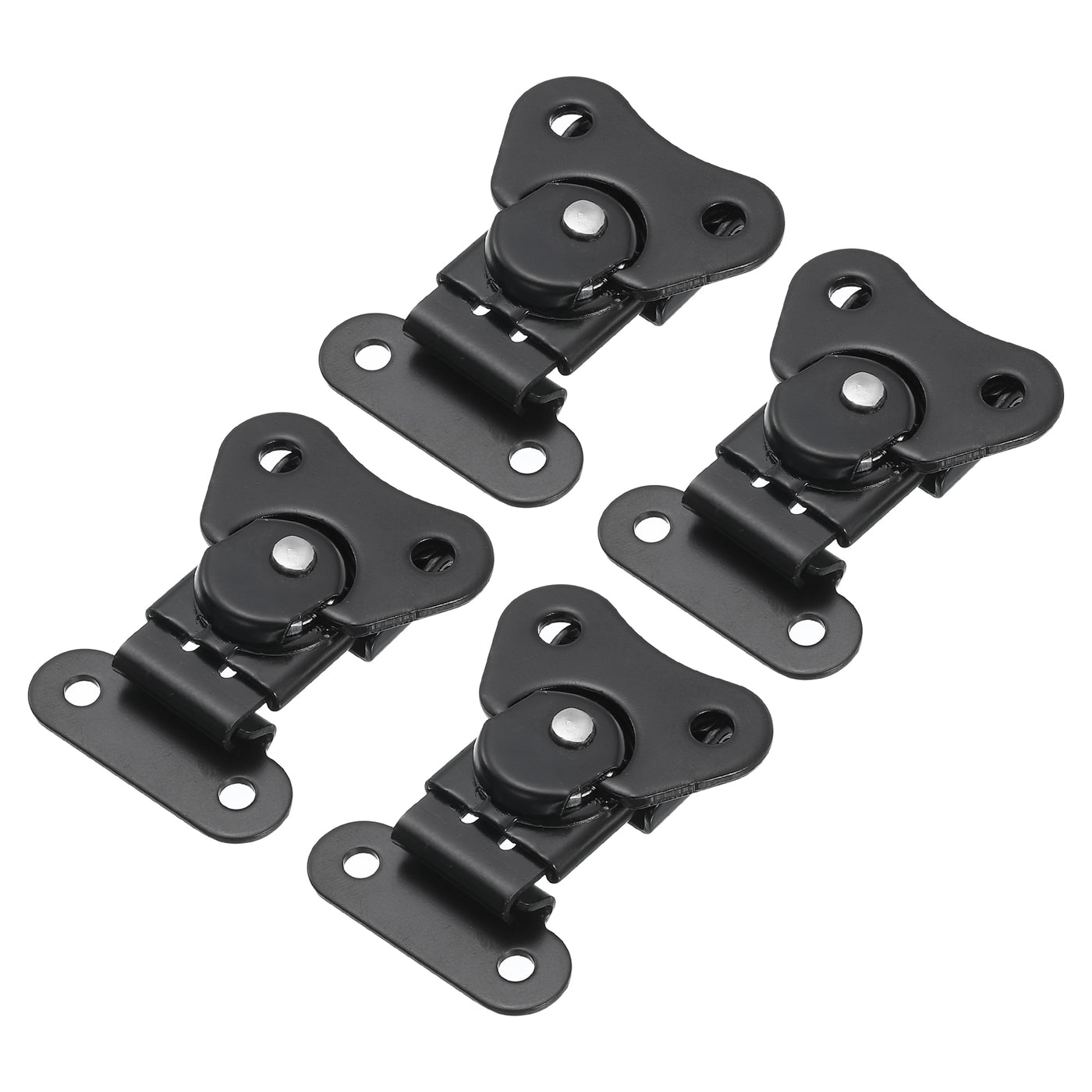 uxcell Uxcell 4Pcs Butterfly Twist Latch, 1.97" Alloy Spring Twist Latch, Black