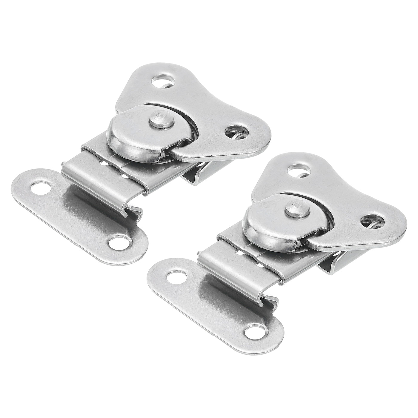 uxcell Uxcell 2Pcs Butterfly Twist Latch, 2" Stainless Steel Spring Twist Latch, Silver