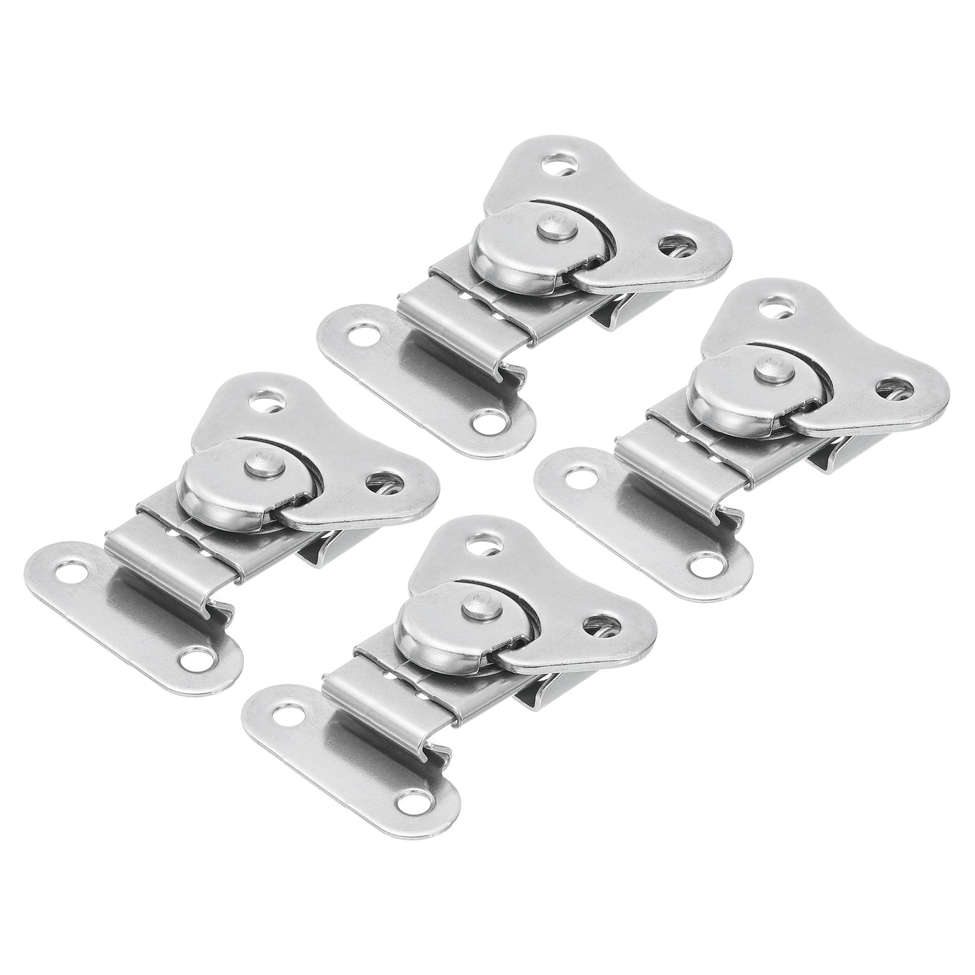 uxcell Uxcell 4Pcs Butterfly Twist Latch, 2" Stainless Steel Spring Twist Latch, Silver