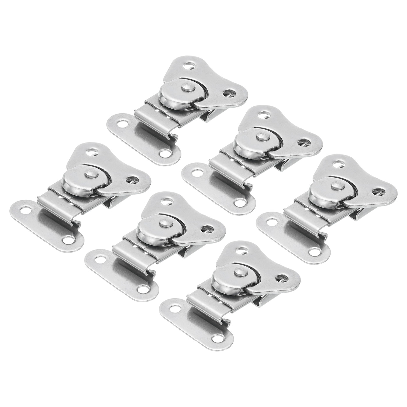 uxcell Uxcell 6Pcs Butterfly Twist Latch, 2" Stainless Steel Spring Twist Latch, Silver