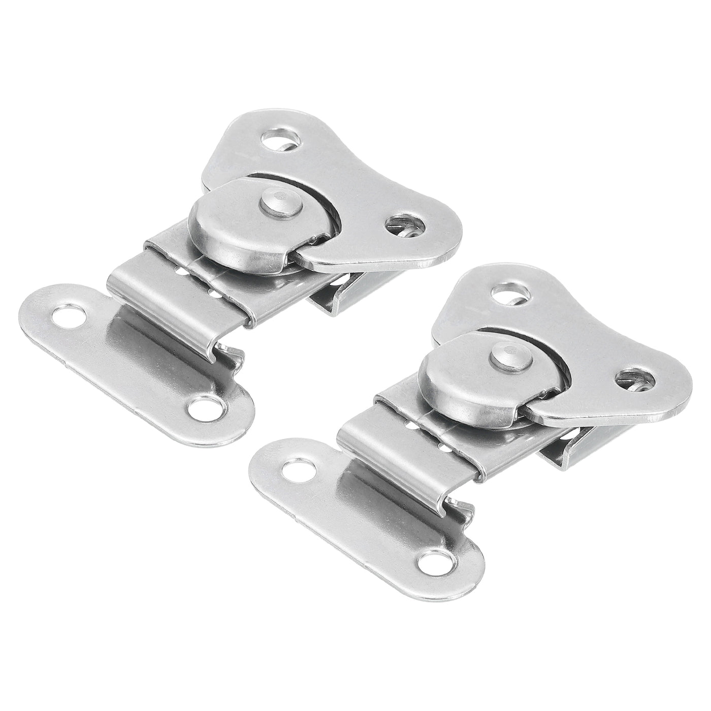 uxcell Uxcell 2 Pcs Butterfly Twist Latch, 2.1" Stainless Steel Keeper Toggle Clamp, Silver