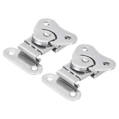 Harfington Uxcell 2 Pcs Butterfly Twist Latch, 2.1" Stainless Steel Keeper Toggle Clamp, Silver