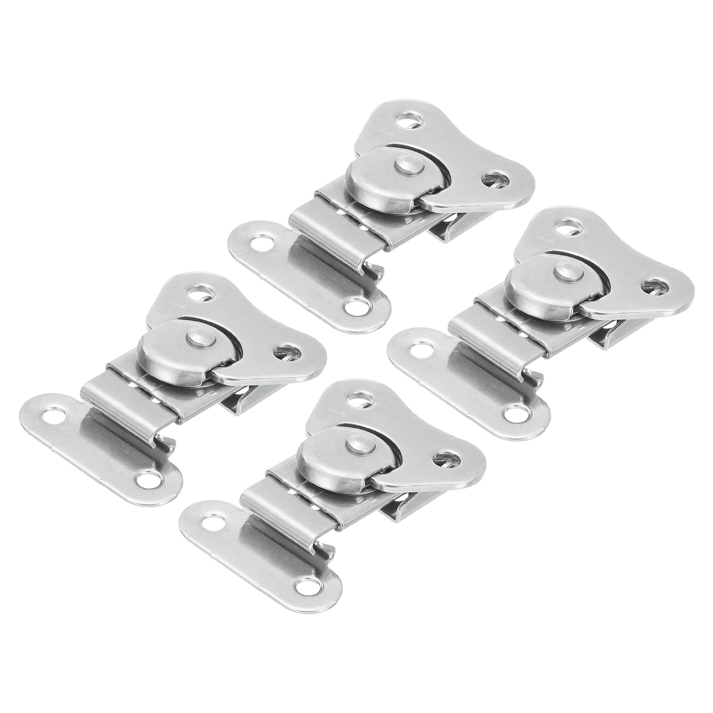 uxcell Uxcell 4 Pcs Butterfly Twist Latch, 2.1" Stainless Steel Keeper Toggle Clamp, Silver