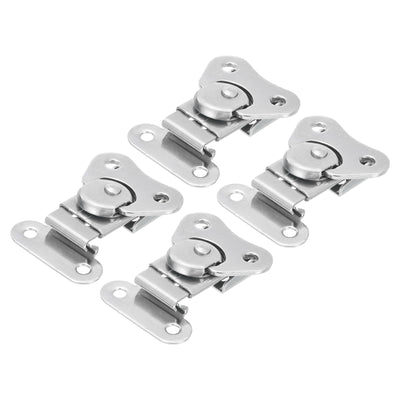 Harfington Uxcell 4 Pcs Butterfly Twist Latch, 2.1" Stainless Steel Keeper Toggle Clamp, Silver